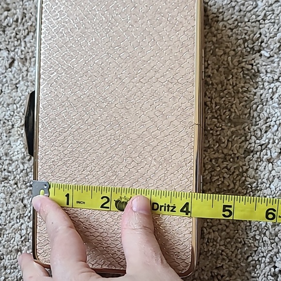 ๐Host Pick๐ Dune London Nude Reptile Print Box Clutch with strap - Picture 13 of 15